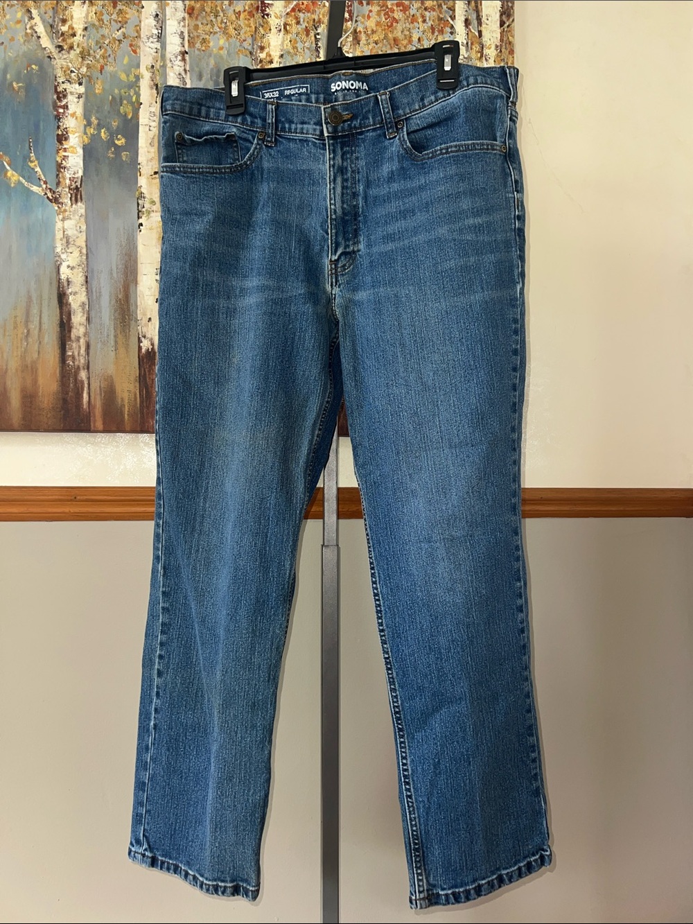 Sonoma Men’s Straight-Leg Medium Blue Jeans